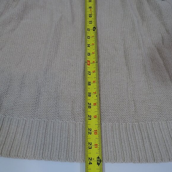 Old Navy Cozy Crewneck Cable Knit Sweater Women Size XL Soy Latte Beige Long Slv - Picture 8 of 8